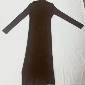 Zara brown bodycon dress large size